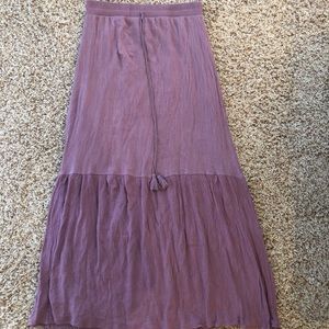 Lavender boho maxi skirt
